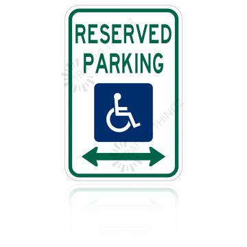 MUTCD R7-8 Reserved Handicap Parking Left and Right